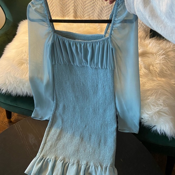 ARITZIA WILFRED BALLAD DRESS, BLUE, XS - Picture 4 of 6